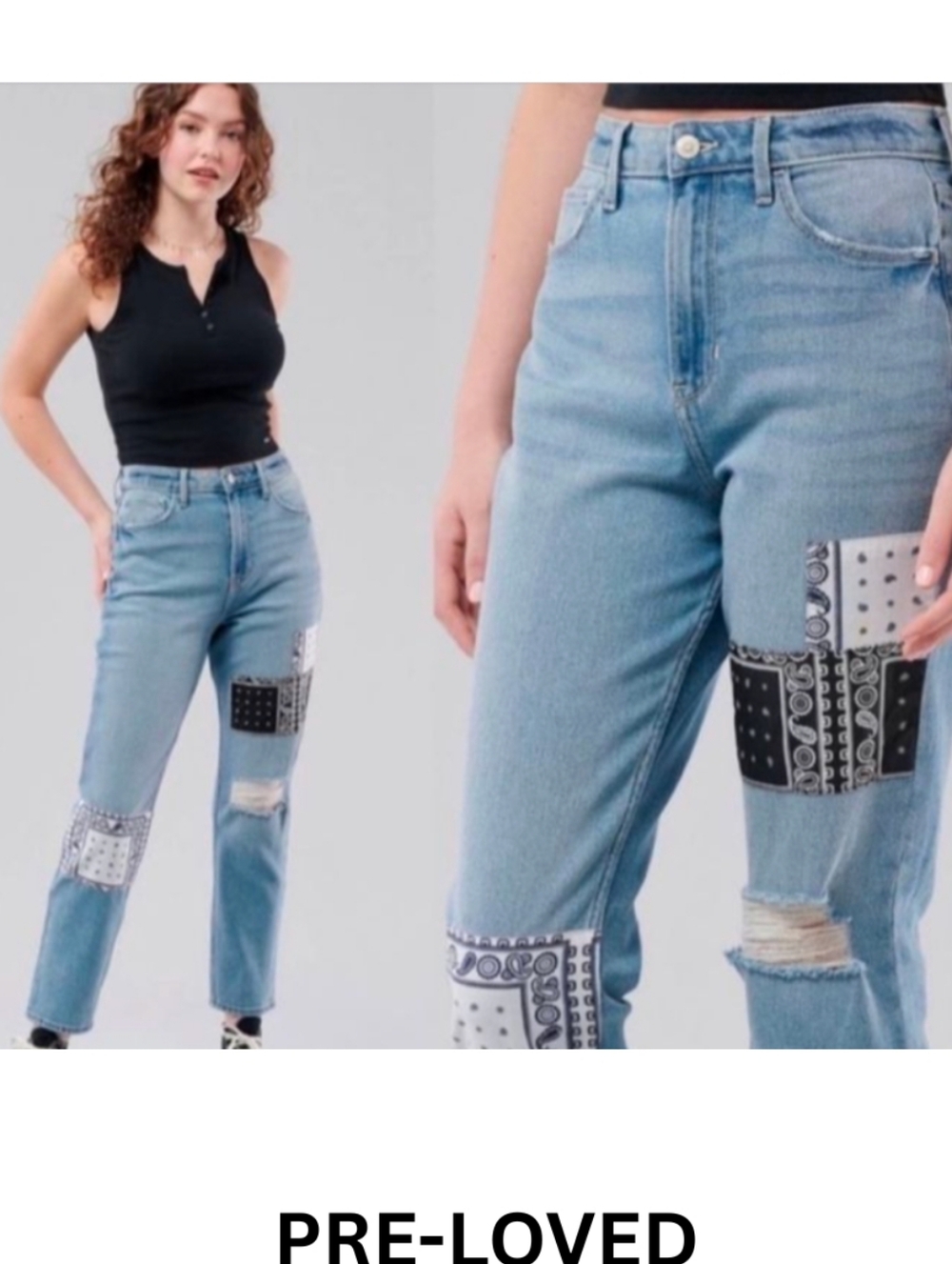 Womens Hollister Ultra High Rise Mom Jean